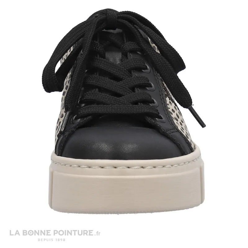 Achat chaussures Rieker Femme Basket, vente Rieker N5910-62 - Basket ville Femme noire et beige