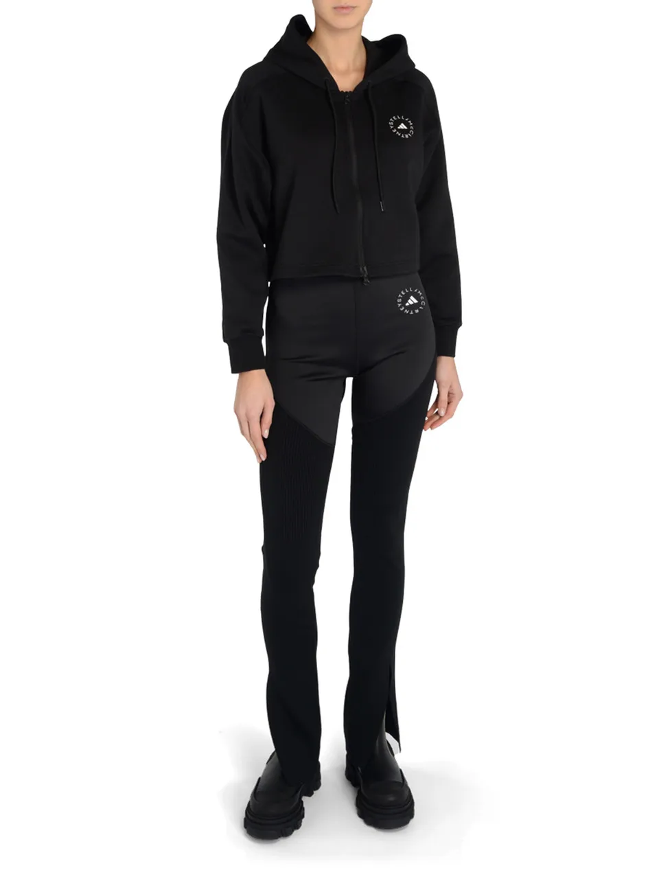 Adidas by Stella McCartney Pantalon TrueStrength noir tricoté à plat