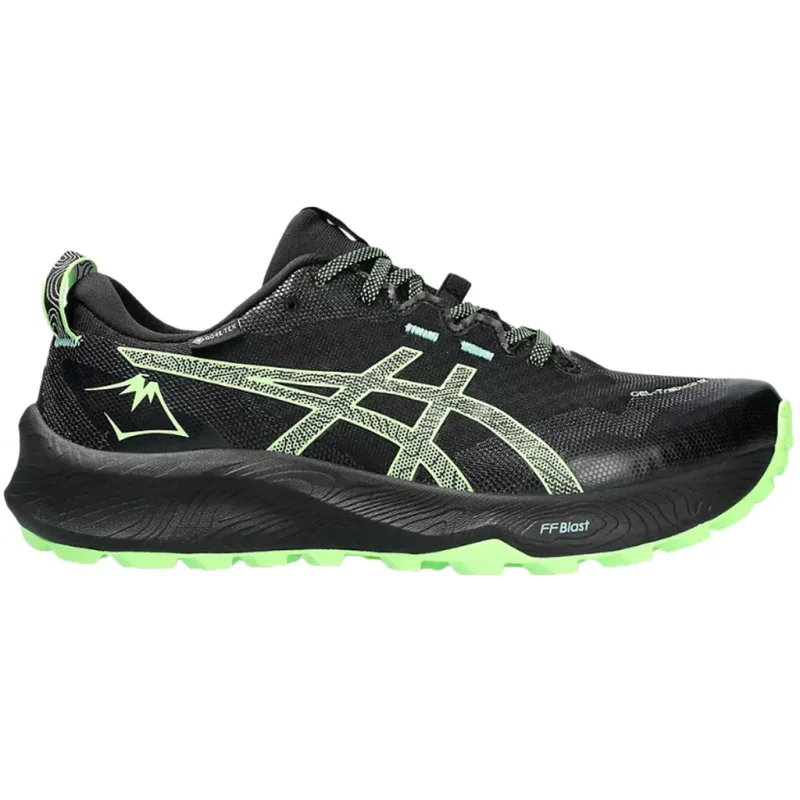 ASICS Trabuco 12 Gtx Homme /noir illumination vert 2024 Chaussures Running Trail Terrain de Montagne