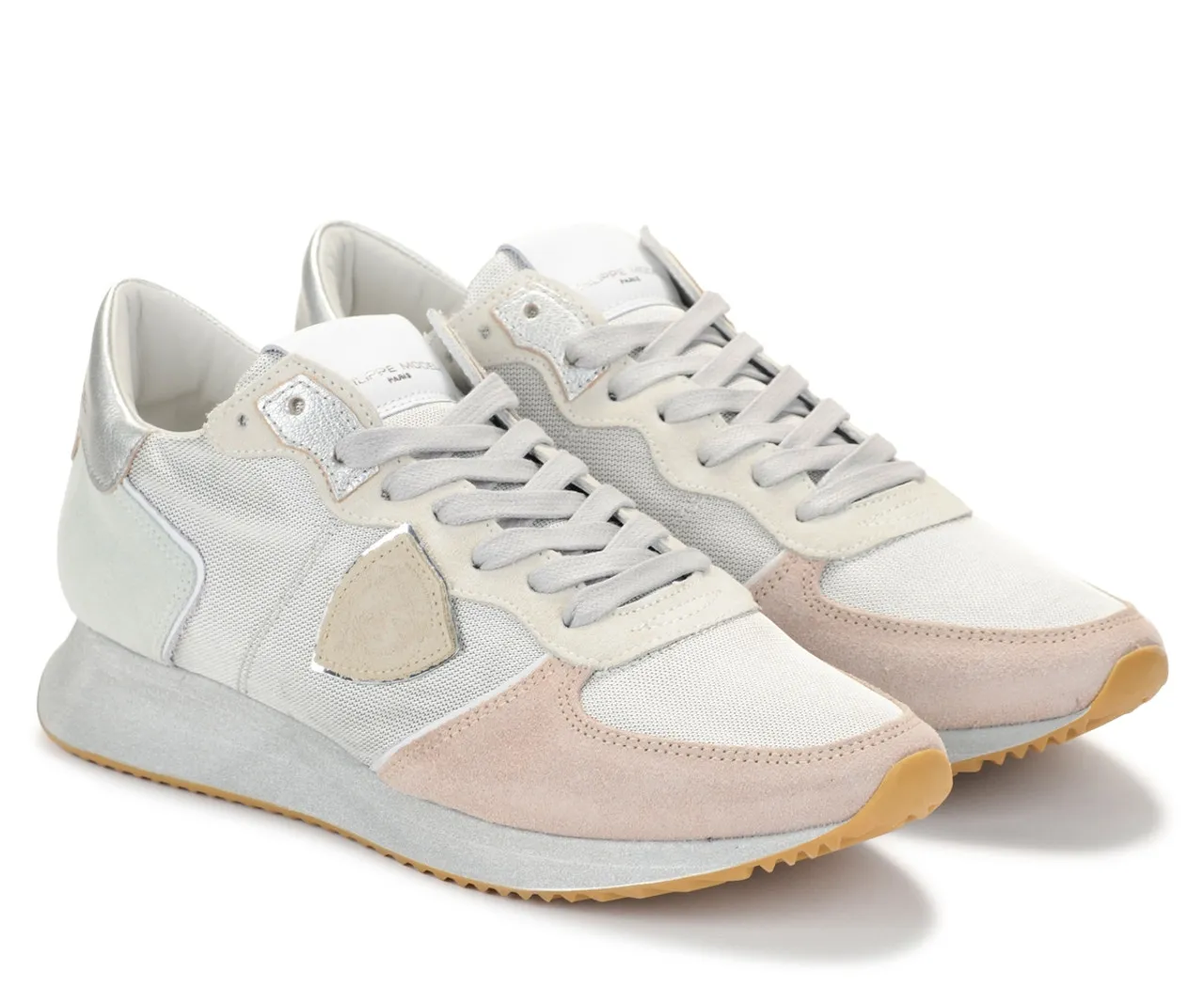 Baskets Philippe Model Tropez X blanc rose