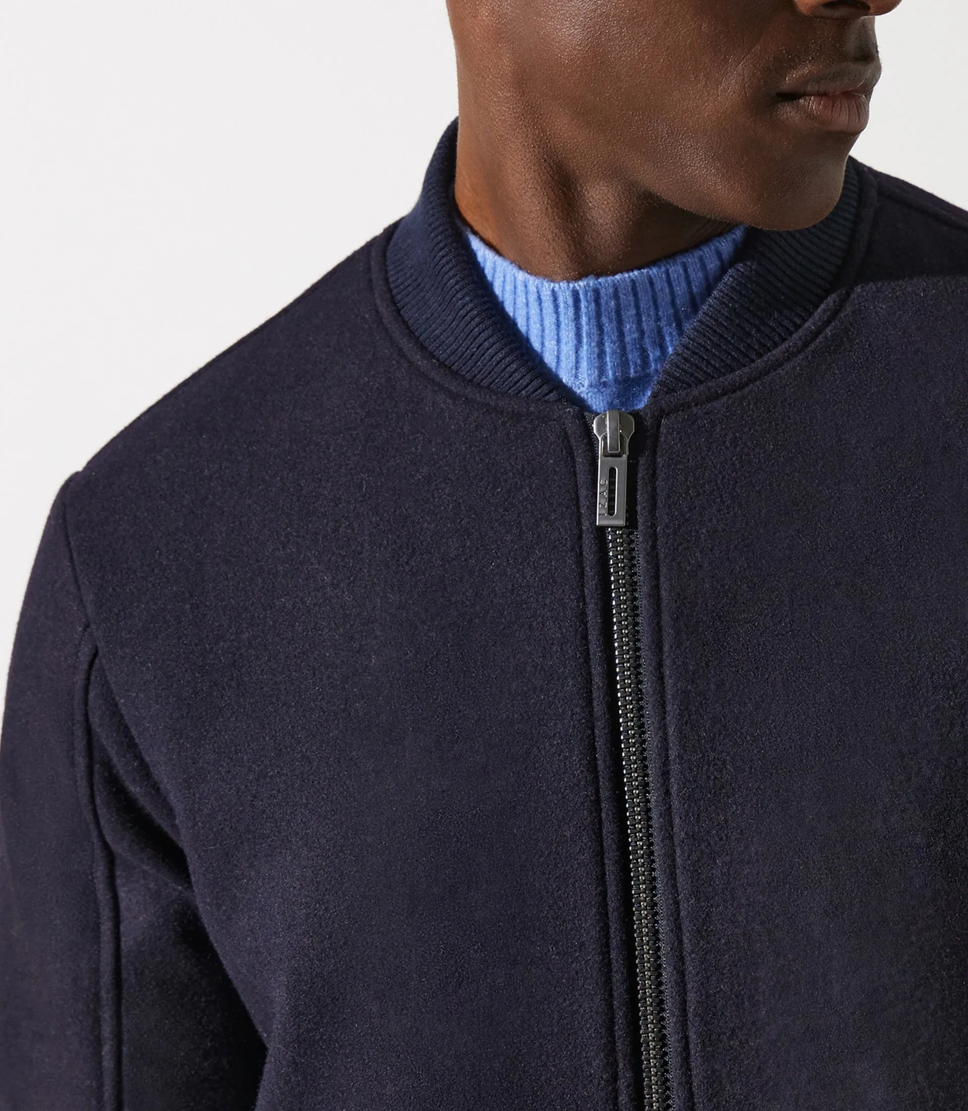 Blouson en laine teddy marine MOSCOU