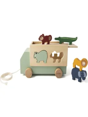 Camion en bois animaux - Trixie - Multicolore