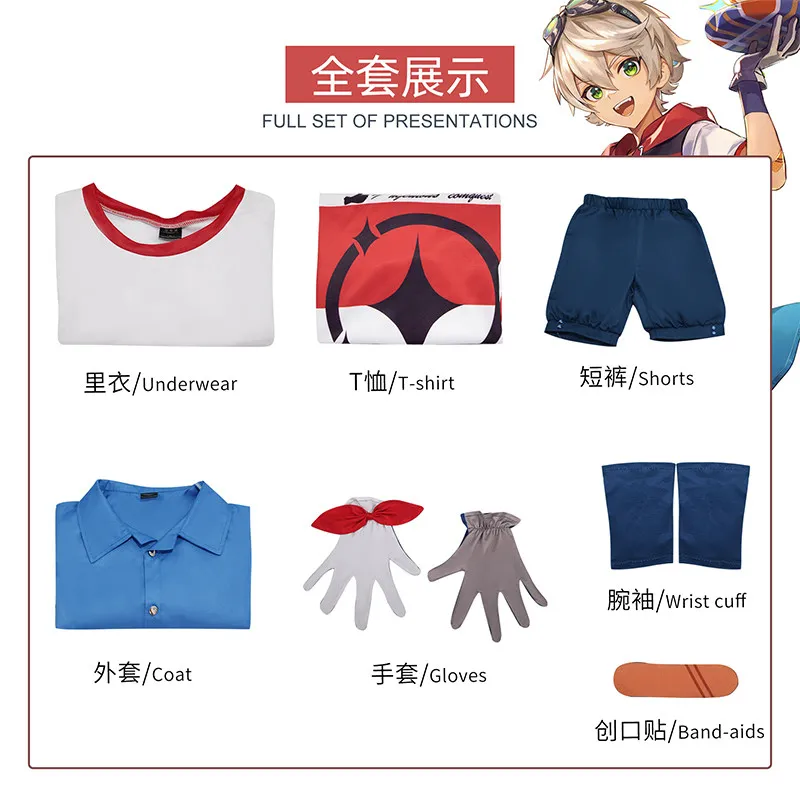 Costume de cosplay genshin impact bennett-l'aventure commence le jeu quotidien, costume de cosplay pour hommes