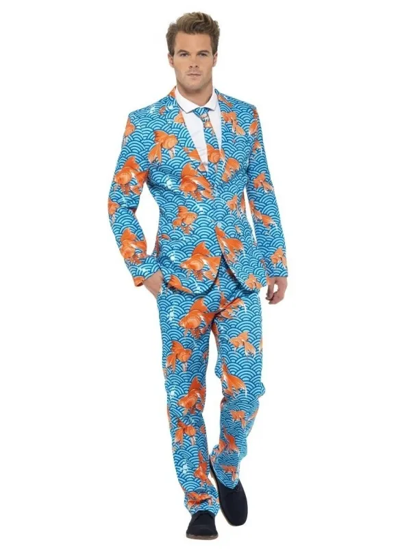 Costume Stand Out Suits Motif Poissons Rouges pour homme