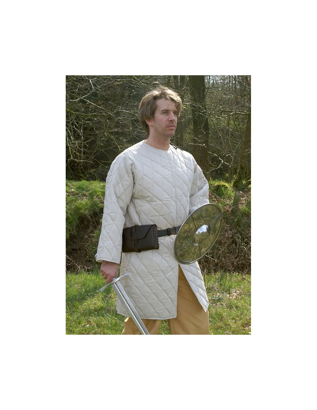 Crevette losange médiévale longue, couleur naturelle ⚔️ Boutique Épées