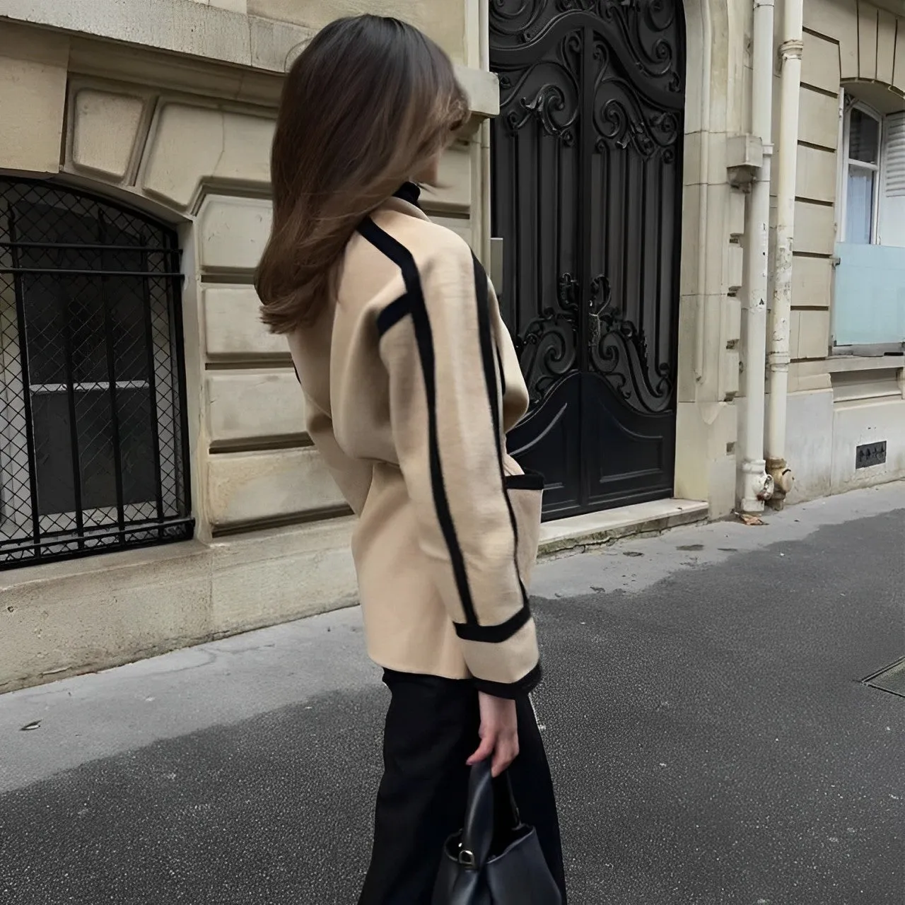 Femme - Manteau Décontracté - Laine Élégante - Manteau Chic pour un St