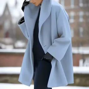 Femme - Manteau - Laine chaude - Manteau décontracté élégant avec col 