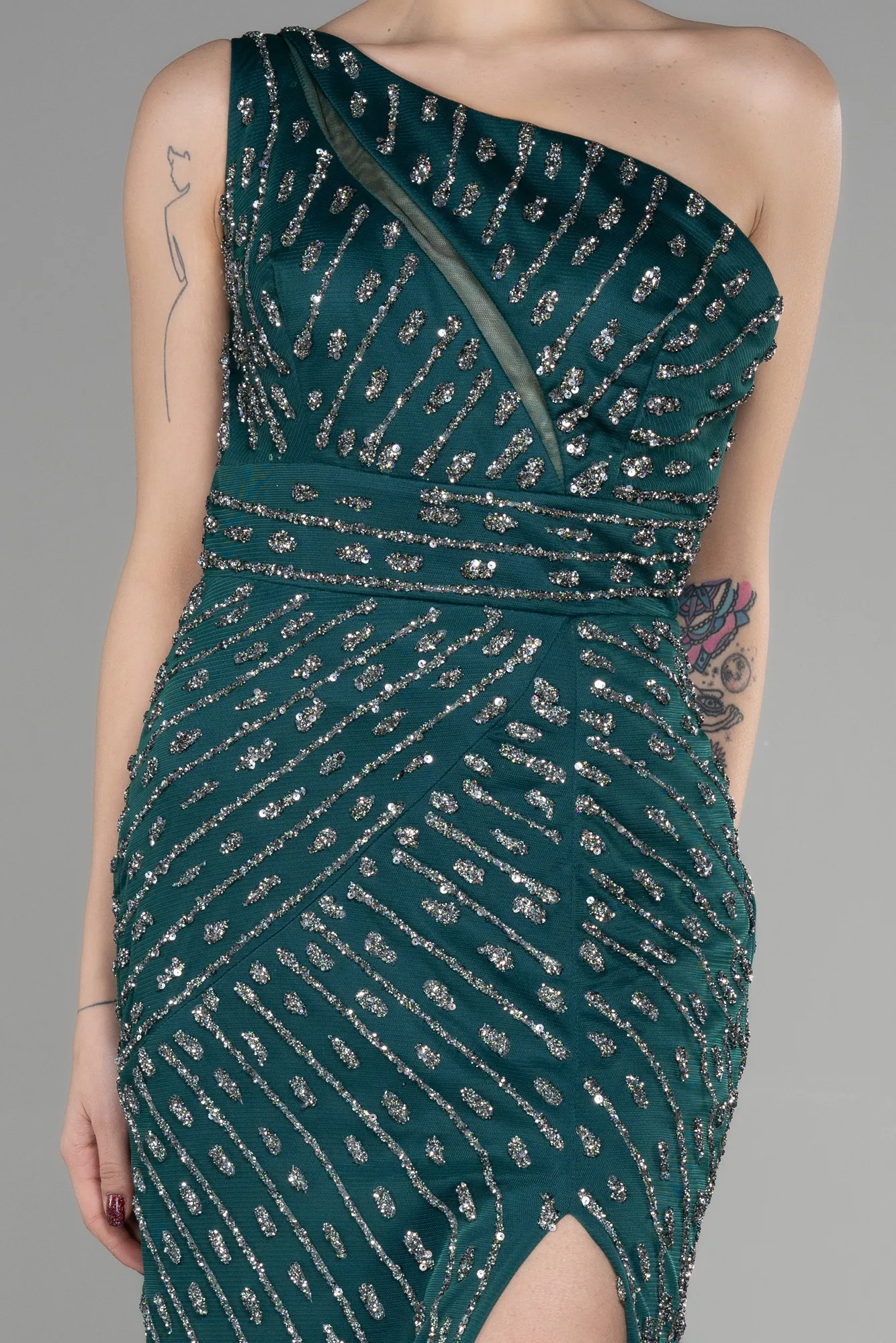 Haute Couture Longue Émeraude ABU3503
