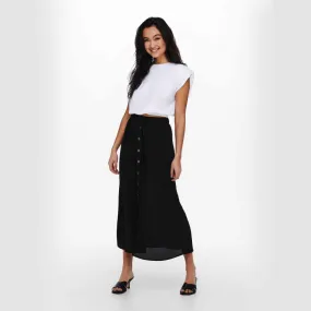 Jupe longue légère fluide boutons élastique Femme ONLY à prix 