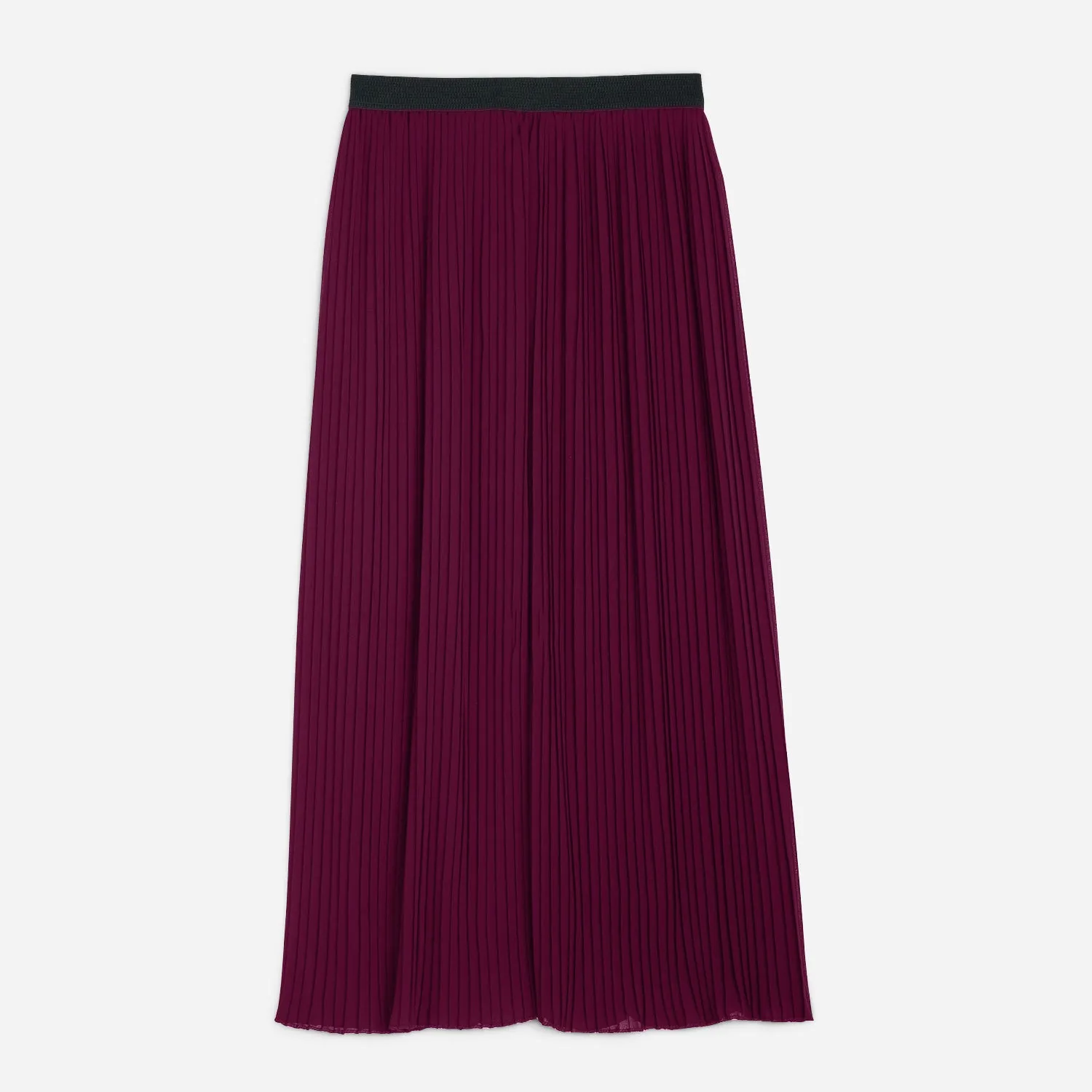 Jupe longue TEXTO bordeaux plissée - Textile femme Accessoires | ERAM