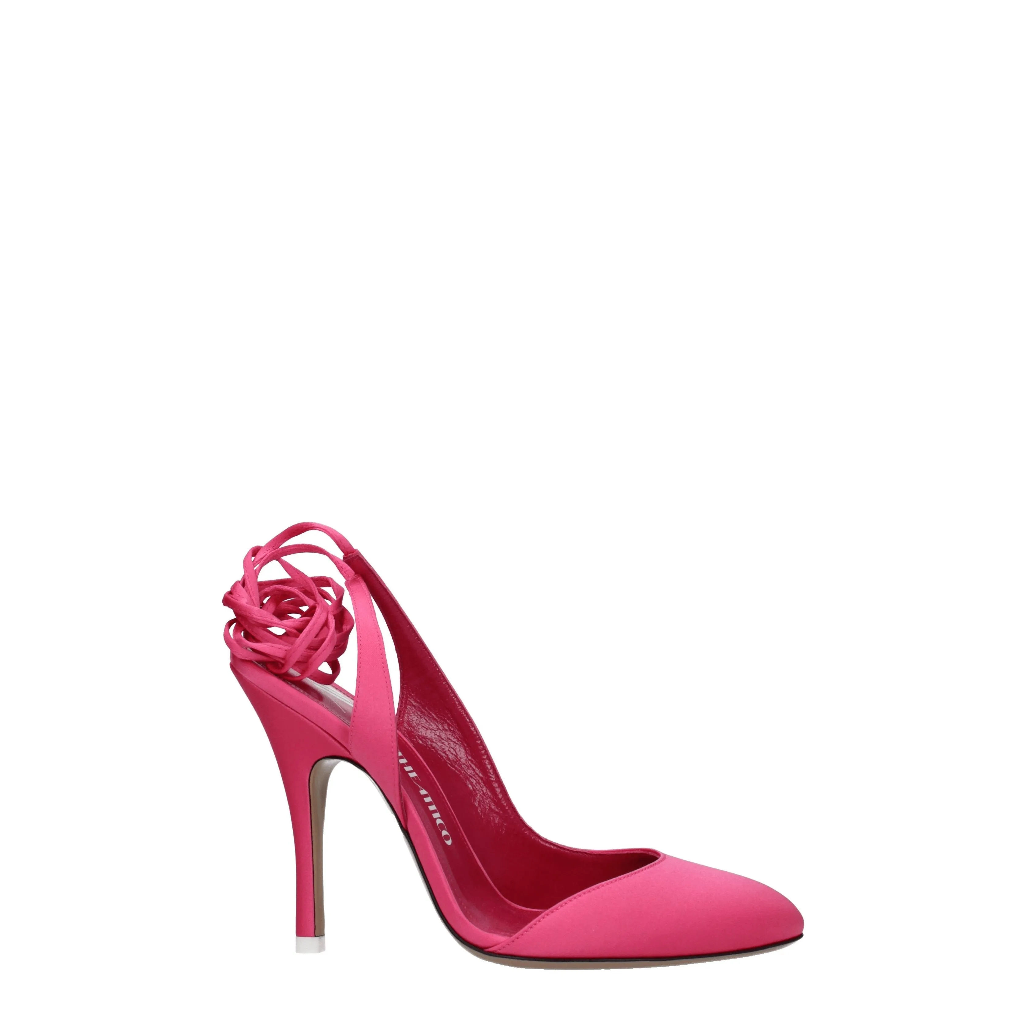 Les sandales Attico femmes satin roses