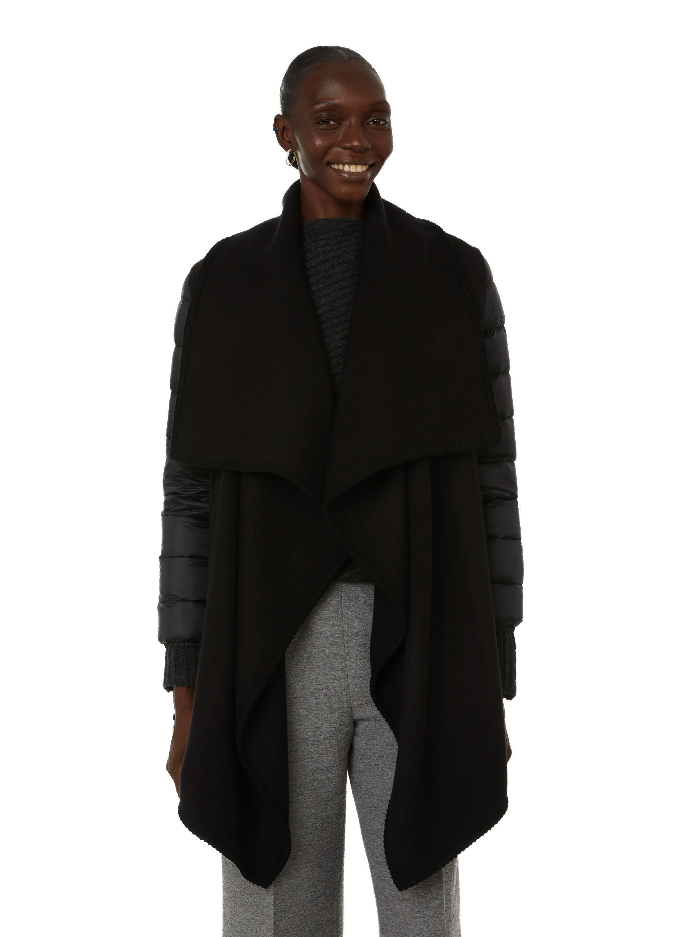 MONCLER  Cape en laine - Noir