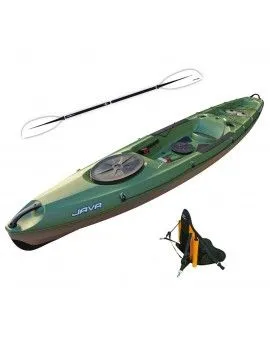 Pack kayak sit on top de pêche java fish + 1 pagaie + 1 siège dosseret 
