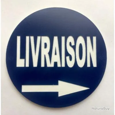 panneau LIVRAISON + flèche à droite Ø 300 mm