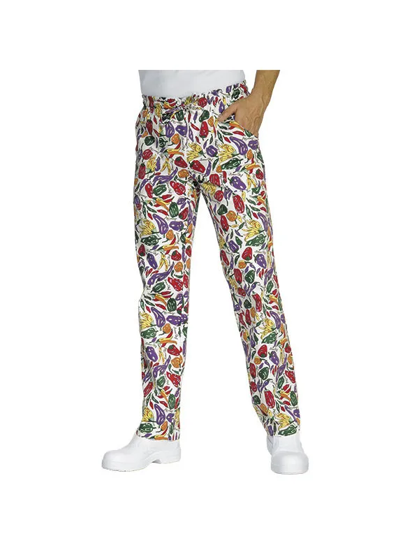 Pantalon Cuisinier Blanc Jaune