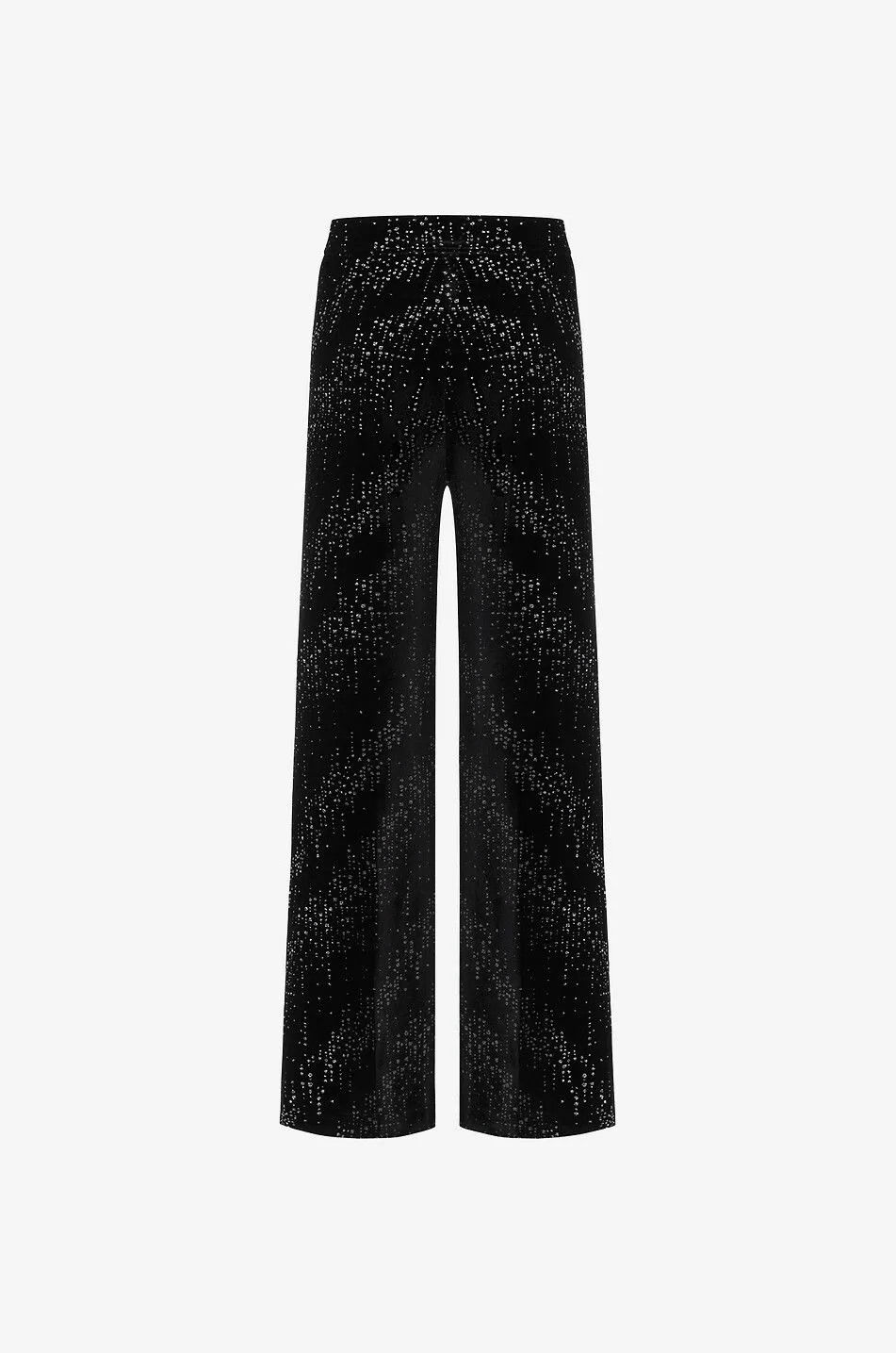 Pantalon large en velours à paillettes Ava