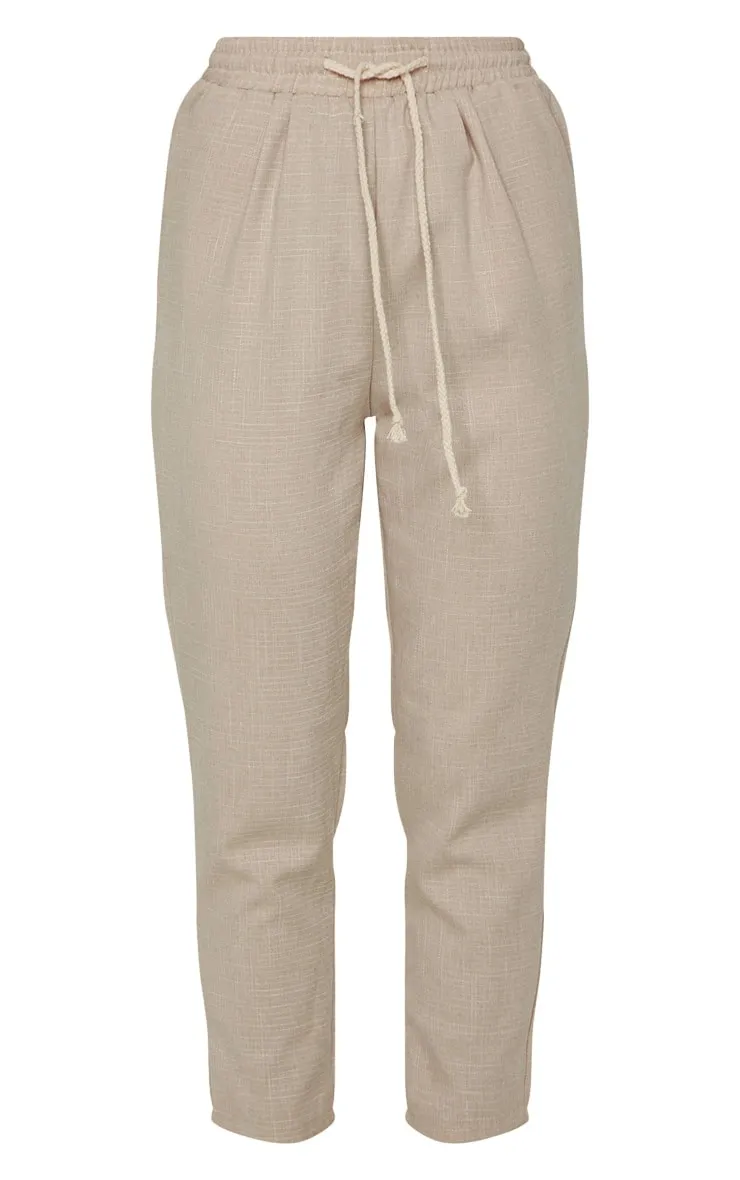 Pantalon style casual taupe