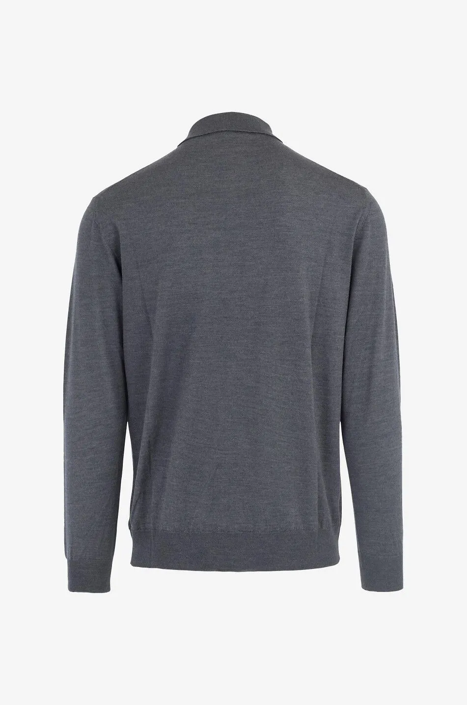Polo tricot en laine mérino et soie