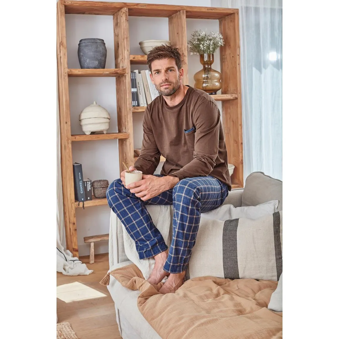 Pyjama Febrice marron taupe | 3 Suisses
