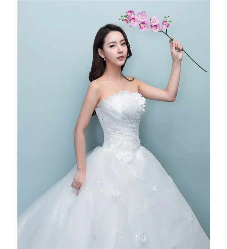 Robe princesse à longue traîne