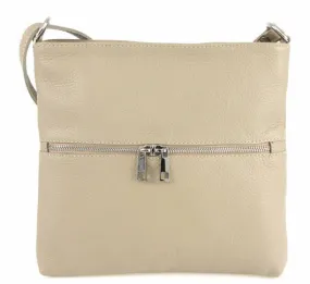 Sac bandoulière cuir taupe