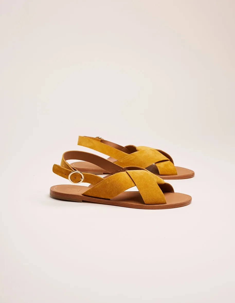 Sandales Paloma - Suède moutarde