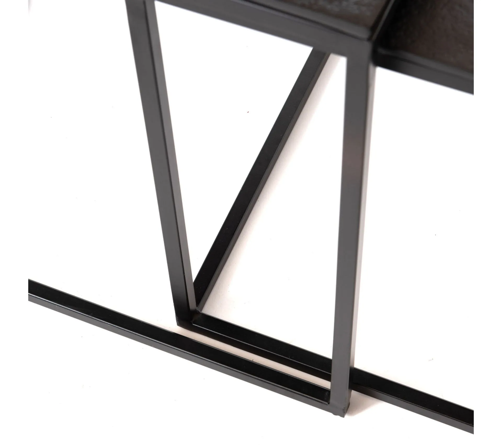 Set De 3 Tables Basses Prato Noir
