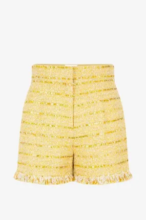 Short en tweed à sequins