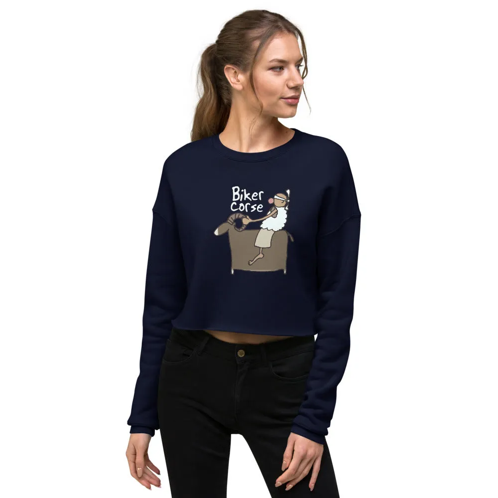 Sweat-Shirt Crop-Top Biker Corse