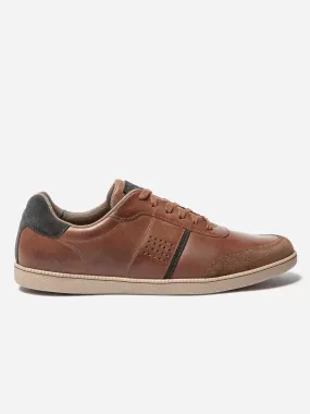 Tennis Homme Casual Cuir Marron tbs