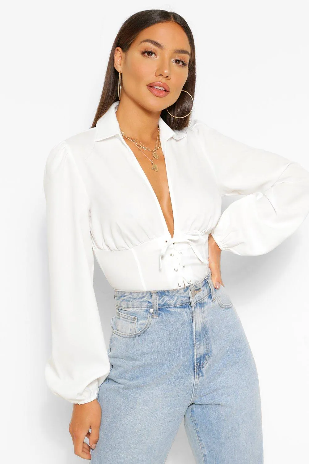 Top corset noué