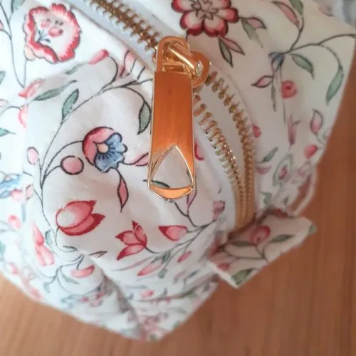 Trousse matelassée fleurie made in france