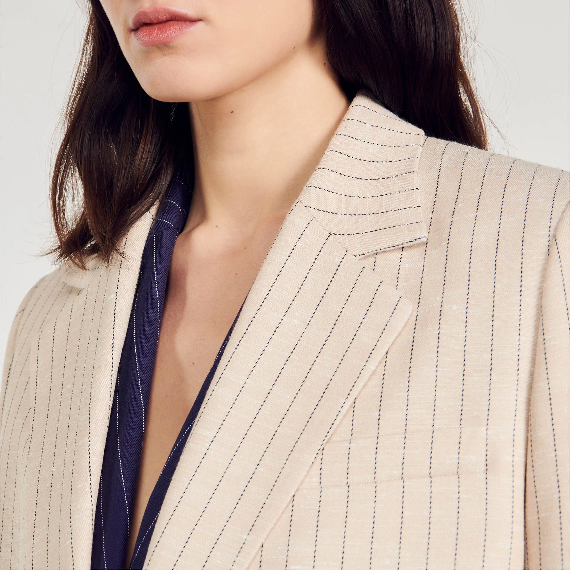 Veste courte à rayures