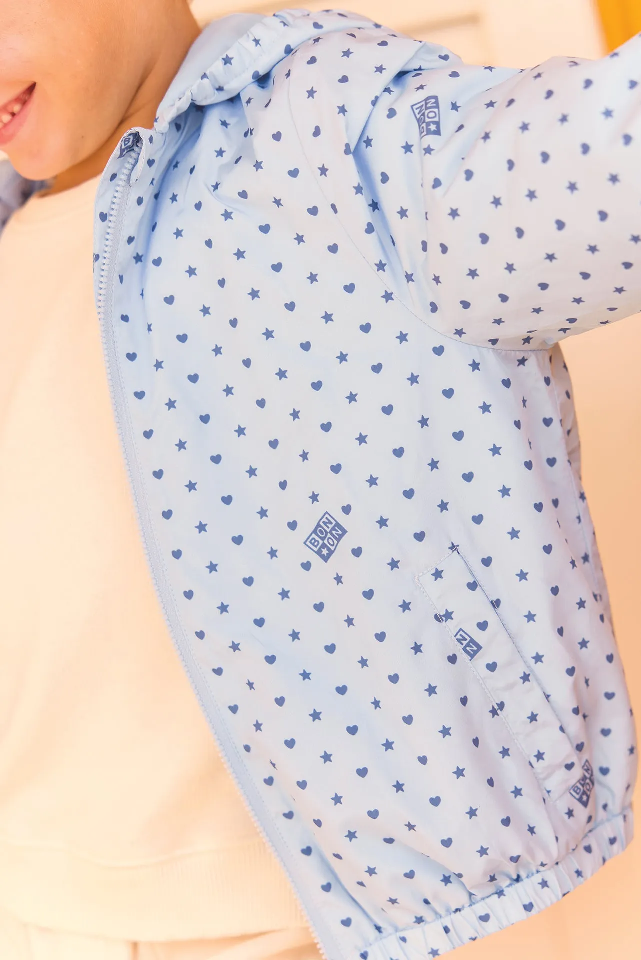 Veste - Flotte aqua imprimé étoiles Bonton
